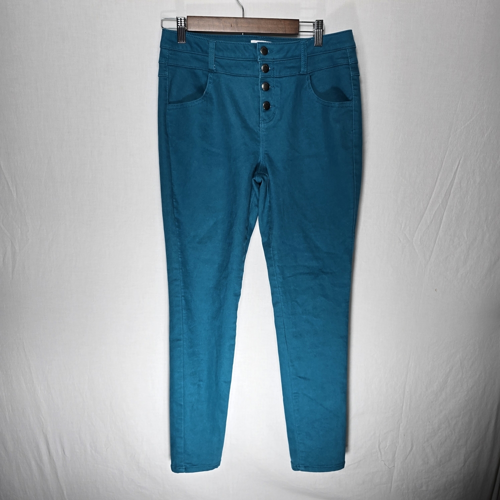 BONGO Women's Size 12 Y2K Skinny Jeans in Teal